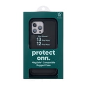 onn. MagSafe Compatible Rugged Phone Case for iPhone 13 Pro Max / iPhone 12 Pro Max - Black
