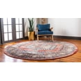thumbnail image 4 of Unique Loom 3135382 8 x 8 ft. Larissa Utopia Round Rug, Peach, 4 of 10