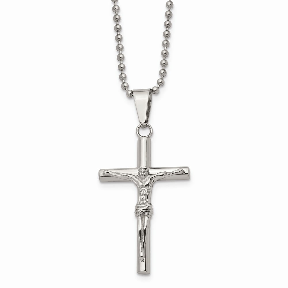 INRI Crucifix Pendant Sterling Silver Themed Jewelry Pendants & Charms Solid 22 mm 40 mm