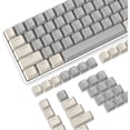 thumbnail image 4 of PBT Keycaps 104 Keys OEM Profile PBT Double Shot Keycap Set,ANSI US Layout for Mechanical Keyboard,Compatible with MX Switches Cherry/Gateron/Kailh/Akko Switch. (Retro Grey & White), 4 of 5