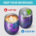 thumbnail image 4 of 12oz Stainless Steel Insulated Wine Tumbler with Lid and Straw – Double Wall Vacuum Mug for Hot & Cold Drinks, 304 Steel Interior, Sweat-Free Design, 4 of 5