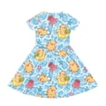 thumbnail image 5 of Binienty Cute Capybara Casual Dress for Girls 8-10 Cute Lightweight Short Sleeve Summer Sundress Kids Comfy A-Line Dress with Pockets Children Summer Clothes, 5 of 6