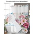 thumbnail image 4 of No Hook Cloth Fabric Shower Curtain with Snap in Liner, Spring Floral Waterproof Shower Curtains Set with See Through Top Window, Vintage Flowers Pastoral Retro Botanical Bath Curtains Shower 66"x72", 4 of 6