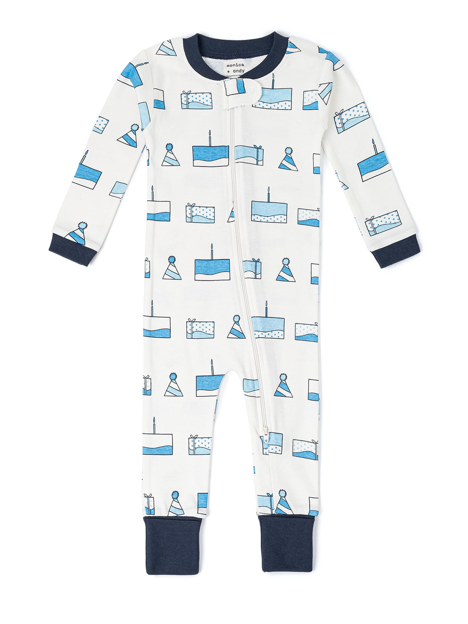 Monica + Andy Organic Cotton One Piece Coverall and Bib Set, Sizes Newborn - 18-24 Months