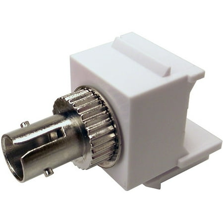 Shaxon BM303WST-B Simplex ST to ST Fiber Optic Keystone Feed Through Coupler, White