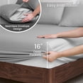 thumbnail image 4 of Tencel Lyocell Sheet Set  Size 3 count, Silky Soft Breathable Cooling Sheet Set with 16 Inch Deep Pocket for Hot Sleepers, Grey, 4 of 6