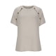 thumbnail image 5 of TaTaai Women’s Casual Round Neck Button Blouse Short Sleeve Raglan Loose Fit Solid Color Ribbed Texture T Shirts Soft Polyester Summer Holiday Wear Gift, 5 of 9