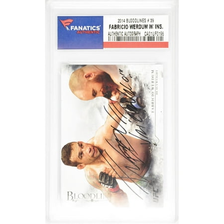 Fabricio Werdum UFC Autographed 2014 Topps UFC Bloodlines #39 Card with "Vai Cavalo" Inscription - Fanatics Authentic Certified