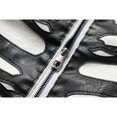 thumbnail image 6 of Men's Colorblock PU Leather Jacket, Zipper Front Stand Collar Motorcycle Coat, Casual Fashion Outerwear for Men, 6 of 12