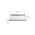 thumbnail image 4 of Kohler 9925-0 48 x 36 in. Groove Alcove Shower Rear Base Center Drain - White, 4 of 6