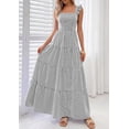 thumbnail image 2 of PRETTYGARDEN Womens Summer Casual Maxi Dresses Striped Square Neck Sleeveless Boho Flowy Sundress Beach Vacation Clothes, 2 of 7