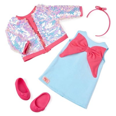 our generation party dress Our Generation Surprise & Shine Party Dress Outfit for 18" Dolls with  Mystery Bag Jewelry Accessory: 4-Piece Set