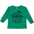 thumbnail image 3 of Inktastic Christmas, Dear Santa I Really Tried, Santa Hat, Typography Boys or Girls Long Sleeve Toddler T-Shirt, 3 of 5