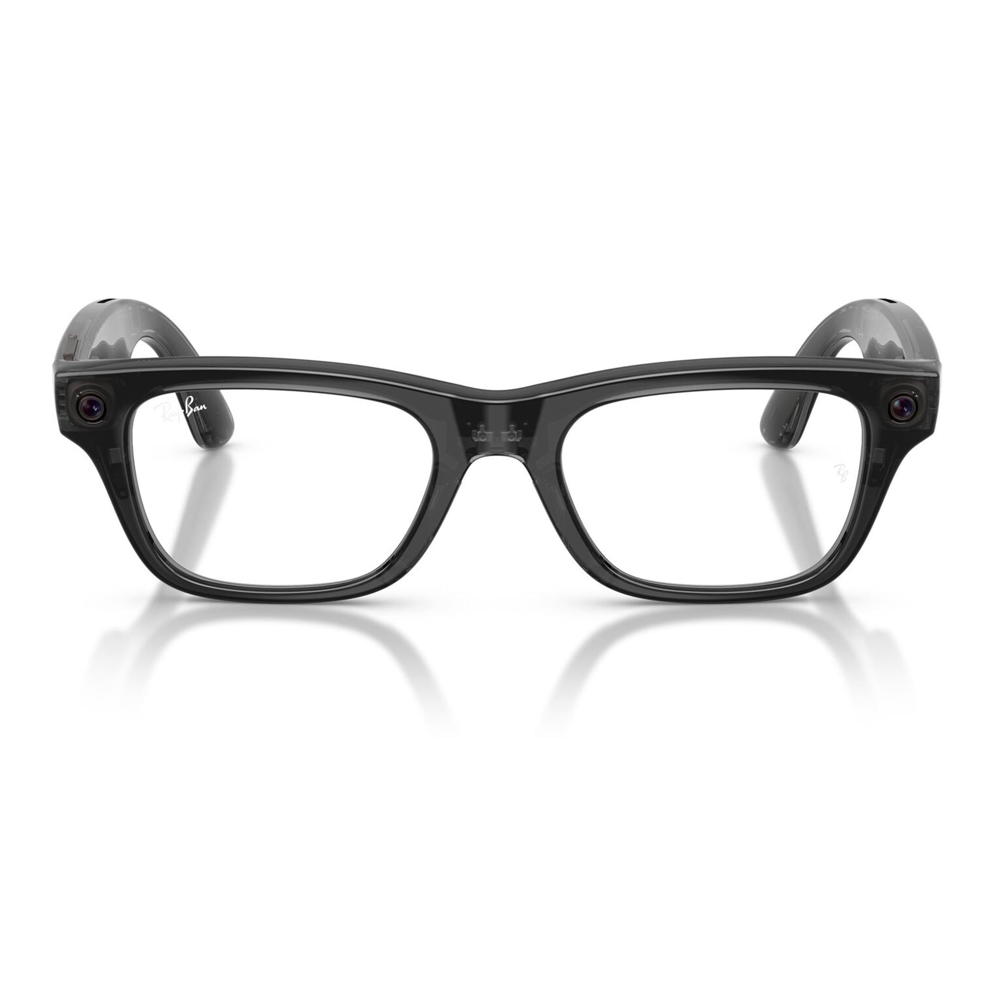 Ray-Ban Unisex Size 50 AI Smart Meta Gen 2 Blayzer Glasses with Charging Case, Transparent Dark Olive/Clear