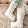 thumbnail image 4 of White Plush Christmas Stocking Holder, Chocolate Cookie Candy, Christmas Tree Ha, 4 of 5