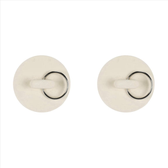 2X 1 1/2in White Rubber Wash Basin Bathtub Plug Sink Plug Drain Pipe Plug Sink Plug Water Plug