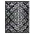 thumbnail image 3 of Gertmenian Paseo Bran Transitional Damask Black and White Outdoor Area Rug, 6x9, 3 of 8
