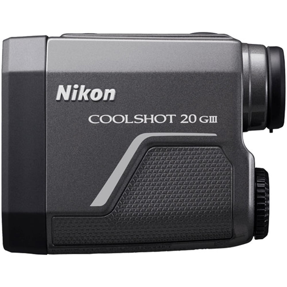 Nikon 16780 COOLSHOT 20 GIII Golf Rangefinder, Rainproof, Locked On Quake Bundle with Deco Essentials Neoprene Zippered Headcover for Golf Club Iron Head Covers Set & 7-in-1 Multi-Function Golf Tool