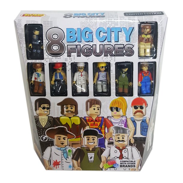 Anker Play Products Blokko 8 Big City Mini Figures Compatible With