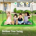 thumbnail image 2 of Goplus 700lb Giant 60'' Platform Tree Swing Outdoor w/ 2 Hanging Straps Green, 2 of 9