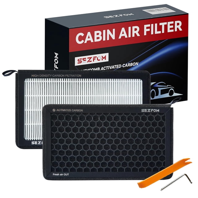 Filtro de aire de cabina Sezfom para Tesla Model 3 y Model Y HEPA, paquete de 2