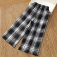 thumbnail image 5 of Bovxnpu Girls Plaid Wide Leg Pants Loungewear Pants Plaid Straight Leg Girls Summer Fashion Daily Casual Comfortable Wear Pants, 5 of 9