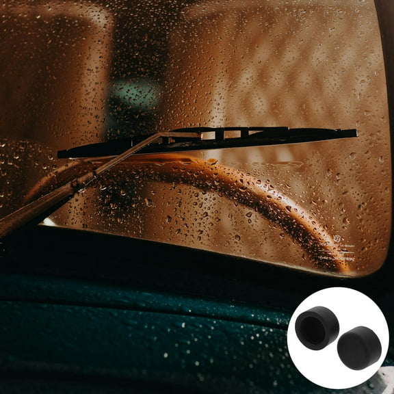 WEUVEB Black Rubber Wiper Arm Nut Cover Waterproof for Home Use 10Pcs