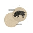 thumbnail image 3 of VHC Brands Sawyer Mill Charcoal Table Décor, Coaster Set, Pig, 3 of 6