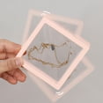 thumbnail image 6 of Convenient Earring Storage Box Exhibition Boxes Women Square PE Film Jewelry Storage Box Plastic Boxes Storage Container white 7x7x2cm, 6 of 6