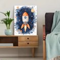 thumbnail image 5 of Qisvanset Framed Canvas Wall Art, 12x16 Inch Blue Gray Space Theme Kids Nursery Wall Print, 5 of 5