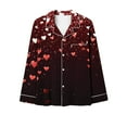 thumbnail image 5 of Levmjia Womens Pajama Set Casual Fashion Long Sleeve Valentine Printed Sleepwear 2 Piece Pajamas Cozy Winter Nightwear Soft Warm Daily Wear, 5 of 8