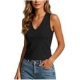 thumbnail image 4 of Pounoo Tank Tops for Women V-Neck Sleeveless Tops Everyday Errands Soft Stretchy Comfortable Relaxed Fit Daily Shirts Gift, 4 of 8