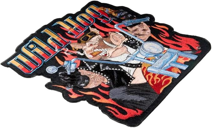 Wild Hog Biker & Flames Patch, Large Size