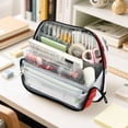 thumbnail image 6 of Standing Pencil Case with Base Large Capacity Stationery Pouch Pen Bag with Zipper for Women Men Santa Claus with A Gift Bag, 6 of 7