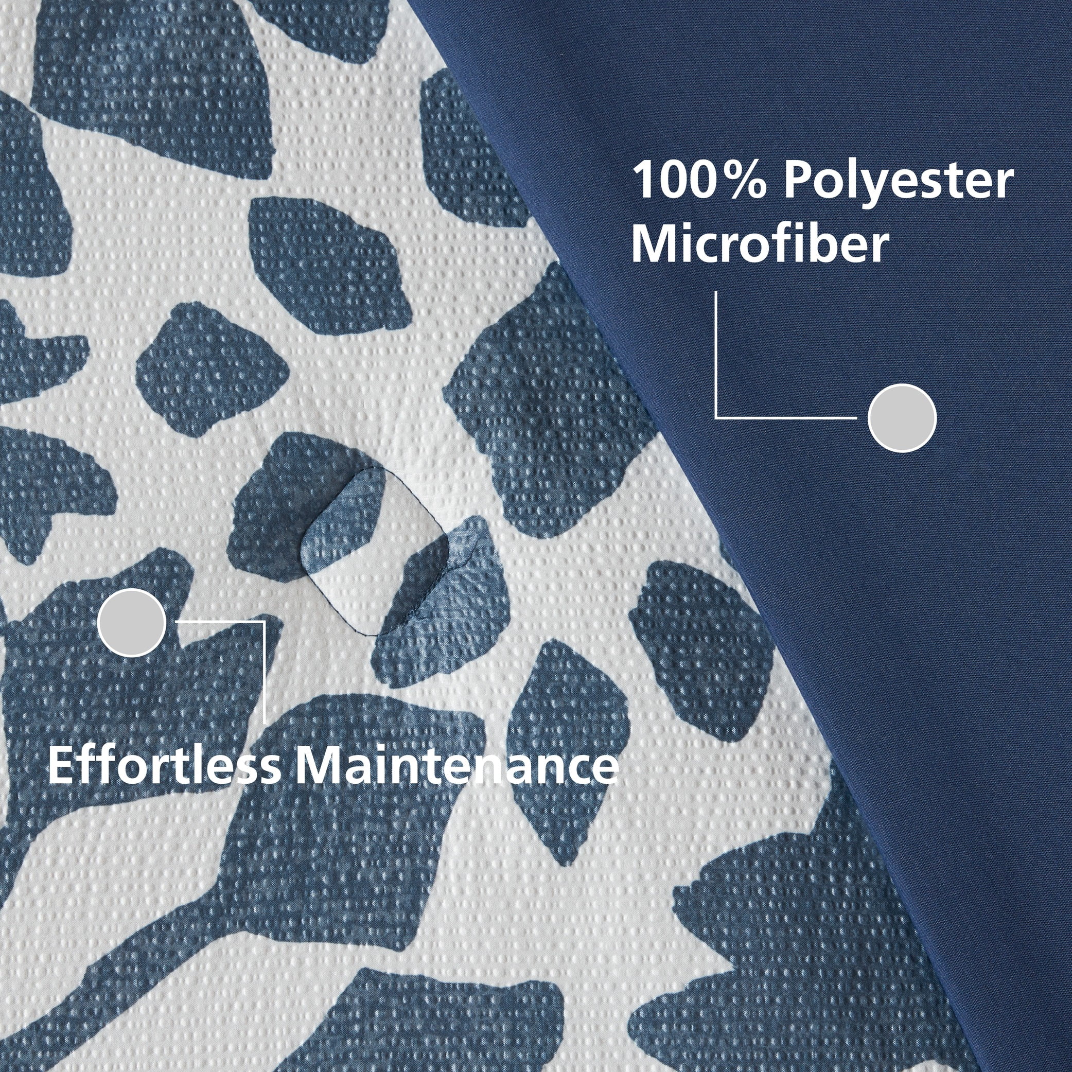 Mainstays All in One Reversible Comforter and Sheet set- 11 Piece, King, Indigo Tile Print