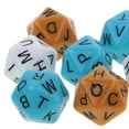 thumbnail image 6 of LeeQinersw Acrylic Opaque Polyhedral Dice D20 20-Die English Alphabet Dices for Tabletop, 6 of 9
