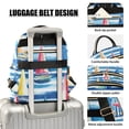 thumbnail image 3 of FORMRS Mini Backpack Purse for Women Quilted Travel Daypack Casual Shoulder Bag, Green Sailboats, 3 of 7