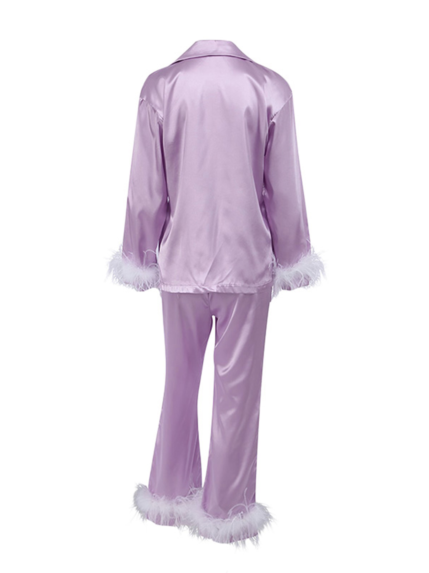 Piped Silk Pajama Set, Lavender – Muraki