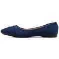 thumbnail image 2 of Ollio Women's Shoes Ballet Dress Faux Suede Pleated Pointed Toe Flats 1BN1833, 2 of 6