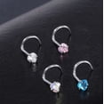 thumbnail image 3 of ZS 8Pcs/Set 20g Heart Crystal Nose Ring Stud Piercing Nose Bone/L Shaped/Nose Screw Nostril Piercing, 3 of 5