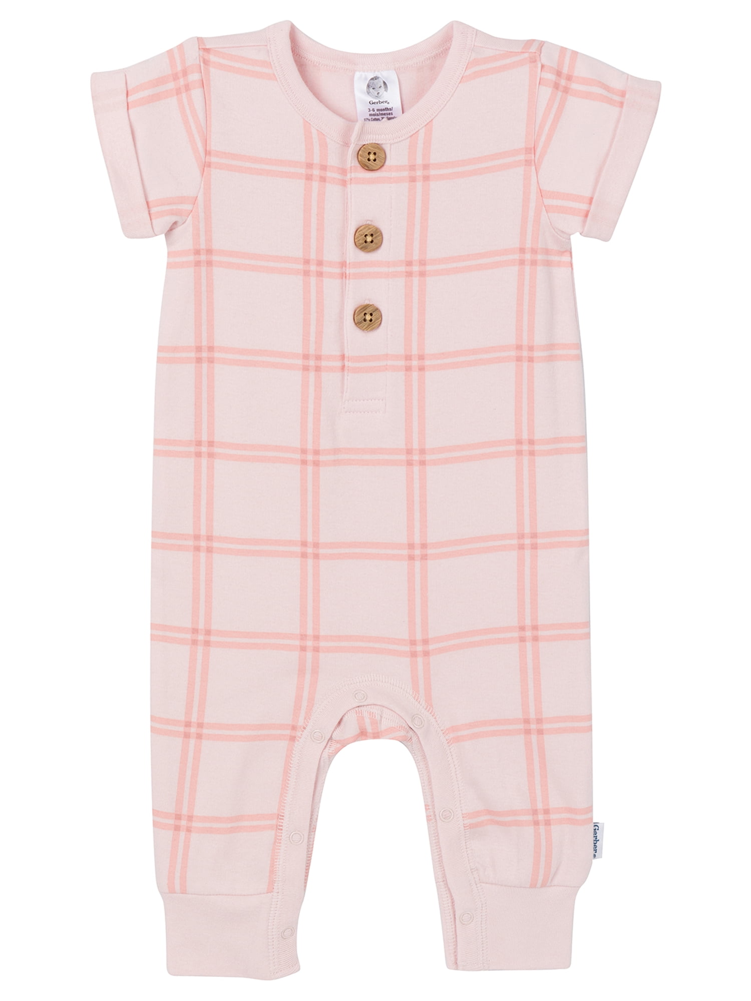 Gerber Baby Neutral Rompers, 2-Pack, Sizes Newborn - 24 Months