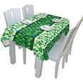 thumbnail image 5 of Tablecloth Green St. Patrick''s Day Shamrock Clover Tablecloths for Rectangle Oblong Oval Tables Party Holiday Dinner Wedding Decor 60x120 Inch, 5 of 6