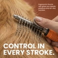thumbnail image 6 of Poodle Pet Dematting Fur Rake Comb Brush Tool - Dog and Cat Comb with Long 2.5 Inches Steel Safety Blades for Detangling Matted or Knotted Undercoat Hair (Orange), 6 of 11
