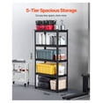thumbnail image 3 of Garage Shelving Units 5 Tier - 2000lbs Heavy Duty Metal Shelves - 32x16x63in Adjustable Storage Racks for Garage, Kitchen, Warehouse, Basement - Black, 3 of 6