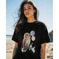 thumbnail image 4 of Owl on Branch Womens Tshirt Graphic Tees Cotton Crew Neck T-Shirts, Casual Short Sleeve Shirts for Women Teen Girl, 4 of 7