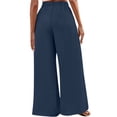 thumbnail image 4 of Fashion Casual Pants for Womens Elastic Waist Plus Size Casual Pants High Waist Adjustable Lace Loose Nine-point Pants, 4 of 8