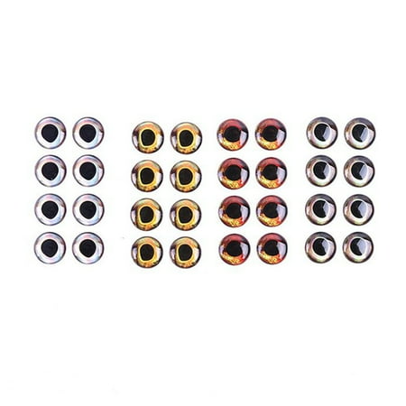 Tackle Pack - Waterproof 4D Fishing Lure Eyes Tackle Accessories 7mm Pack of 20pcs Wind Color:wind Size:8.5mm