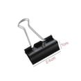 thumbnail image 2 of Black Binding Clips 1" Wide, 36 Pcs. Reusable, Strong, Durable Clips, All Purpose Use! (2.5 cm. by 1 cm. ) By Mega Stationers, 2 of 6