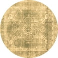 thumbnail image 1 of Ahgly Company Indoor Round Abstract Brown Contemporary Area Rugs, 6' Round, 1 of 4