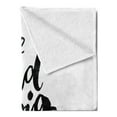 thumbnail image 2 of Adventure Soft Flannel Fleece Throw Blanket, World is Too Big to Leave Unexplored Words Inspirational Lettering, Cozy Plush for Indoor and Outdoor Use, 60" x 80", Black White, by Ambesonne, 2 of 5